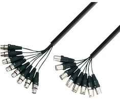 Adam Hall Cables K3l8mf0500 3 Star Series Multicore kabelis 8x Xlr Male į 8x Xlr Female 5m