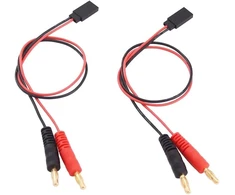 Adapteris: Futaba į 4mm bananų kištuką, 30cm laidas (2 vnt.)