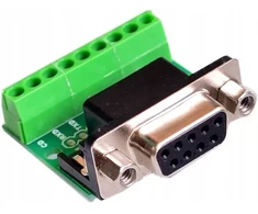 Adapteris moteriškas db9 rs232 rs485 reduktorius konverteris į laidus d-sub