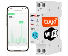 Adelid Tuya Smart relės valdiklis wifi su srovės matavimu energijos skaitiklis 63a