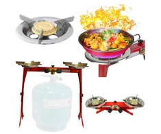 Adgo Carfield Dujinė turistinė viryklė su dviem degikliais Ø14cm 2x1,8kw