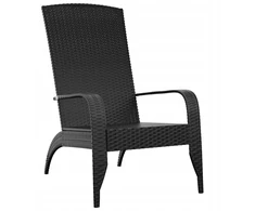 Adirondack kėdė iš poliratano 59x76x94 cm, juoda