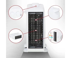 Adler europe ad 7725w termoventiliatorius 2000w šildytuvas su termostatu, ventiliatoriaus funkcija, apsauga nuo perkaitimo, 2 šilumos nustatymai, baltas