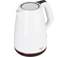 Adler - plastikinis virdulys 1.7 l, apsauga nuo virimo be vandens, 2200 w galia, baltas