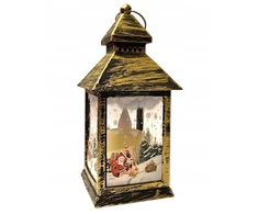 Adventinis led žibintas, šviestuvas Kalėdų senelis, sniego senis, dekoracija šventėms