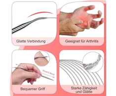 Aeeque rinkinys apskritų mezgimo virbalų 40 cm, 2,5 mm - 9,0 mm, 6 vnt nerūdijančio plieno mezgimo virbalų rinkinys, lengvi apvalūs mezgimo virbalai kepurėms, rankovėms, kojinėms, apskriti mezgimo virbalai