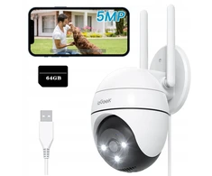 Aeotec Iegeek Zs-gq4 Wifi 5mpx 64gb lauko pasukama Ip kamera 2880*1600p Full Hd monitoringui