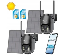Aeotec Lauko saulės kamera Iegeek pasukama Gsm 4g Lte Sim 2k 3mp Baterija Garsiakalbis x2