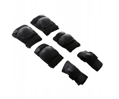 Aero Pačiūžų apsaugos 3x2 keliai alkūnės delnai Fit Juodas dydis Xl