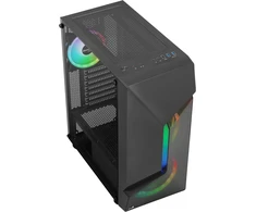 Aerocool Scapebkv3 Gaming Case kompiuterio korpusas, Atx, Rgb Led priekis, grūdintas stiklas, 3 x Argb ventiliatoriai, juodas, vienas dydis