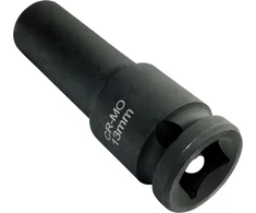 Aerzetix - C45227 - smūginis galvutė - prailginta/ilga - 1/2 x 13 mm - smūginiam veržliarakčiui/rankinei terkšlei/pneumatiniam - cilindrinis korpusas - šešiakampė/6 šešiakampė galvutė - pagaminta iš Cr-mo plieno - juoda