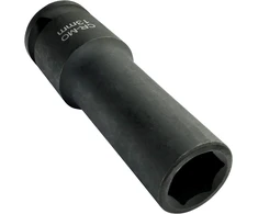 Aerzetix - C45227 - smūginis galvutė - prailginta/ilga - 1/2 x 13 mm - smūginiam veržliarakčiui/rankinei terkšlei/pneumatiniam - cilindrinis korpusas - šešiakampė/6 šešiakampė galvutė - pagaminta iš Cr-mo plieno - juoda
