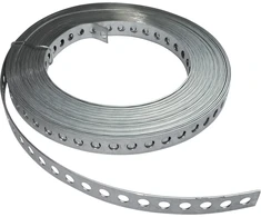 Aerzetix - C49714 - montavimo juosta - 12mm - tiesiai perforuota - galvanizuotas plienas - 10 metrų - Ø5mm - lanksti juostos tvirtinimo atrama