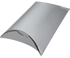 Aerzetix - C54007 - 10 dovanų dėžučių rinkinys pagalvės formos / papuošalams / gimtadieniui / kosmetikai / saldainiams vestuvėms 90 x 71 x 24 mm - pagamintos iš popieriaus / kartono - sidabro spalvos