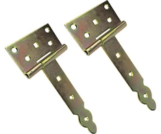 Aerzetix - C58408 - 2 dekoratyvinių durų vyrių rinkinys "t" formos 145 x 53 x 86 x 2.5 mm - galvanizuotas plienas - portalų geležies ornamentiniams vintažiniams rustiškiems retro spintelių baldams antikvariniams