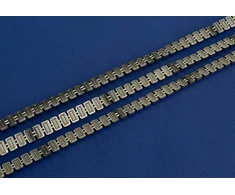 Aerzetix - C60649 - virvelės juostelė 2 m x 9 mm 3d imitacijos perlas - drabužių galanterija pomėgių dekoravimas siuvimo papuošalai - plastikas - auksinė