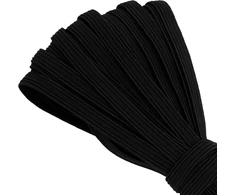 Aerzetix - C67792 - plokščias elastinis tvarstis 9.5 metrai - plotis 8 mm - spalva juoda - poliesteris