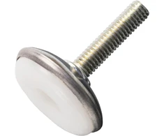 Fotelis Aerzetix - C74754 - 4 baldų atramų kojelių rinkinys prisukamas M6 Ø28 mm reguliuojamas - aukštis 37 mm - metalas ir plastikas - sidabrinis - sofoms, stalams