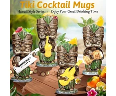 Affek Design Tiki puodelių rinkinys 4 vnt. - keraminiai kokteilių puodeliai
