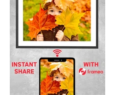 Objektyvas Agfa Photo - 17 colių didelės raiškos skaitmeninis nuotraukų rėmelis su jutikliniu ekranu, Wifi, 32 Gb atmintimi, momentiniu nuotraukų ir vaizdo įrašų bendrinimu - Realiview modelis - juodas
