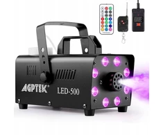 Agptek dūmų generatorius su 8 Led diodais, 13 spalvų ir Rgb efektu, 500 W
