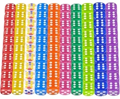 Aheagou 100 spalvotų kauliukų rinkinys 12 mm kauliukų rinkinys spalvotas kubas permatomi kauliukai spalvoti mini kauliukai kauliukų žaidimai spalvotas žaidimų kubas stalo žaidimai žaidimams ir vakarėliams