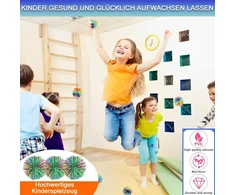 Ahejioo rinkinys iš 12 pūkuotų kamuoliukų, 6,5 cm, spalvingi šokliukai, guminis kamuolys, skirtas vakarėlių maišeliams, vaikų gimtadienio vakarėliams 10, 9, 8, 7, 6, 5, 4 metai / šeimos žaidimai / vakarėlis / suvenyrai / draugų žaidimai / lauke