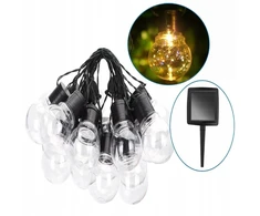 Aigostar saulės energija varinama sodo girlianda, virvė 5,8 m, 20 Led lempučių