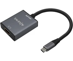 Aisens A109-0685 aliuminio Usb-c į Hdmi konverteris 4k @30hz, Usb-c/m-hdmi/h, pilkas, 15 cm