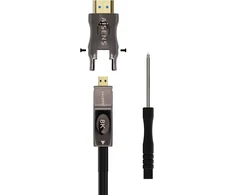 Aisens - A153-0647 - hdmi kabelis v2.1 aoc ultra high speed 8k@60hz 4k@120hz 4:4:4 48gbps, a/m-d/a/m, juodas, 40 m