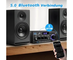 Muzikinis centras Ak45 hifi stiprintuvas su bluetooth 5.0, 400 w mini hifi stereo stiprintuvas, 2 kanalų audio stiprintuvo imtuvas su fm radijo, rca, sd, usb kortelės įvestimi, skirtas namams, studijai