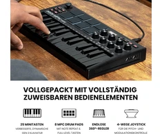 Klaviatūra Akai Mpk Mini Mkiii Midi klaviatūros valdiklis su 25 klavišais
