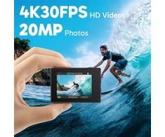 Akaso ek7000 veiksmo kamera 4k30fps su 64gb microsdxc atminties kortele povandeninė kamera 170° itin plataus kampo full hd sporto kamera su 2 colių lcd ekranu 2.4g nuotolinio valdymo pultas