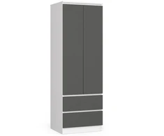 Akord Spinta Star S 60 cm 2d 2sz 60 x 180 x 51 cm Balta - Grafito - Pilka