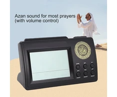 Akozon 1 vnt. musulmoniškas islamo, azan athan žadintuvas dovanos athan laikrodžiai, musulmonų maldos adhan laikrodis, fajr juodas