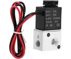 Akozon solenoidinis oro vožtuvas, 3v1-06 Dc 12v/24v 3 krypčių 2 padėčių 1/8" Bsp normaliai uždarytas pneumatinis solenoidinis oro vožtuvas (dydis: Dc24v)