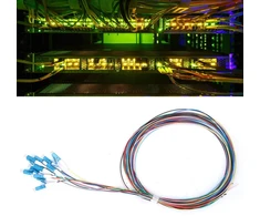 Akozon šviesolaidinis pigtail'is 12 gijų šviesolaidinis pigtail'is Lc/upc Single Mode Low Insertion Loss 1.5m