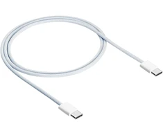 Akyga usb c kabelis 60 w pintas įkrovimo kabelis usb c į usb c nailoninis pintas duomenų kabelis 1 m baltas ak-usb-51