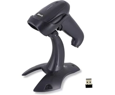Alacrity 2d 1d Qr bluetooth brūkšninių kodų skaitytuvas su stovu, bluetooth 2.4 Ghz belaidis ir laidinis Usb laisvų rankų įrangos brūkšninių kodų skaitytuvas su stovu pramonei, mažmeninei prekybai, logistikai, sandėliui, 6709db