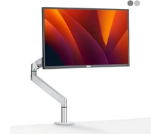 Alberenz® vieno monitoriaus laikiklis su dujine spyruokle, reguliuojamas monitoriaus laikiklis 17–40 colių monitoriams, ergonomiškas dizainas, reguliuojamas aukštis ir pakreipimas, sidabrinis
