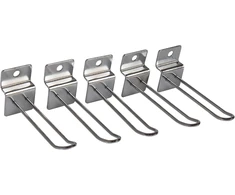 Albi Slat sieninių plokščių kabliukai, slat sieniniai kabliukai, ekspoziciniai kabliukai, 7 cm slat sieninių plokščių kabliukai, 100 kabliukų pakuotė, sieninis produktų laikiklis, lentynų kabliukai parduotuvėms ir namams (Ekspozicinė prekė)