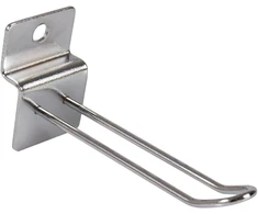 Albi Slat sieninių plokščių kabliukai, slat sieniniai kabliukai, ekspoziciniai kabliukai, 7 cm slat sieninių plokščių kabliukai, 100 kabliukų pakuotė, sieninis produktų laikiklis, lentynų kabliukai parduotuvėms ir namams (Ekspozicinė prekė)