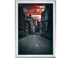 Albyco - A4 sulankstomas rėmelis, click rėmelis, clip-on rėmelis, easy-click sistema - nuotraukų rėmelis, rėmelis, A4 formatas - 21 x 29.7 cm - profilio plotis 19 mm - aliuminis - antirefleksinis apsauginis ekranas, montavimas