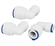 Alcaplast Alkūninis vamzdelio jungtis 1/4" x 3/8" Ro vandens filtrams (3 vnt.)