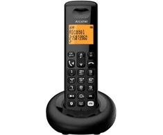 Alcatel E260 S. Voice - belaidis Dect telefonas su atsakikliu - didelis apšviestas ekranas - skambinimas laisvomis rankomis - nepageidaujamų skambučių blokavimo funkcija - juodas