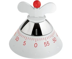 Alessi virtuvinis laikmatis, virtuvinis laikmatis pagamintas iš termoplastinės dervos, baltas