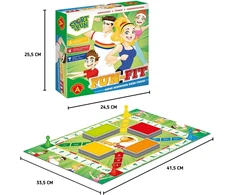 Alexander 2428 - Sport &amp; Fun - stalo žaidimas Fun-fit su sporto pratimais, aktyvumo žaidimas kūnui ir fizinei formai, šeimos žaidimas 2-4 žaidėjams, stalo žaidimas suaugusiems ir vaikams nuo 7 metų [produktas vokiečių kalba]