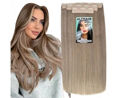 Alexander Style Althair Store Sintetiniai plaukai su segtukais 3 vnt 60cm, šviesiai smėlinės spalvos