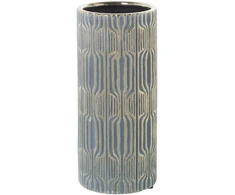 Alexandra House Living pilka keraminė vaza 12 cm x 26 cm