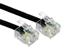 Alida Systems ® 30 m Adsl kabelis - aukščiausios kokybės / paauksuoti kontaktiniai kaiščiai / didelės spartos interneto plačiajuostis ryšys / maršrutizatorius arba modemas į rj11 telefono lizdą arba mikrofiltrą / juodas